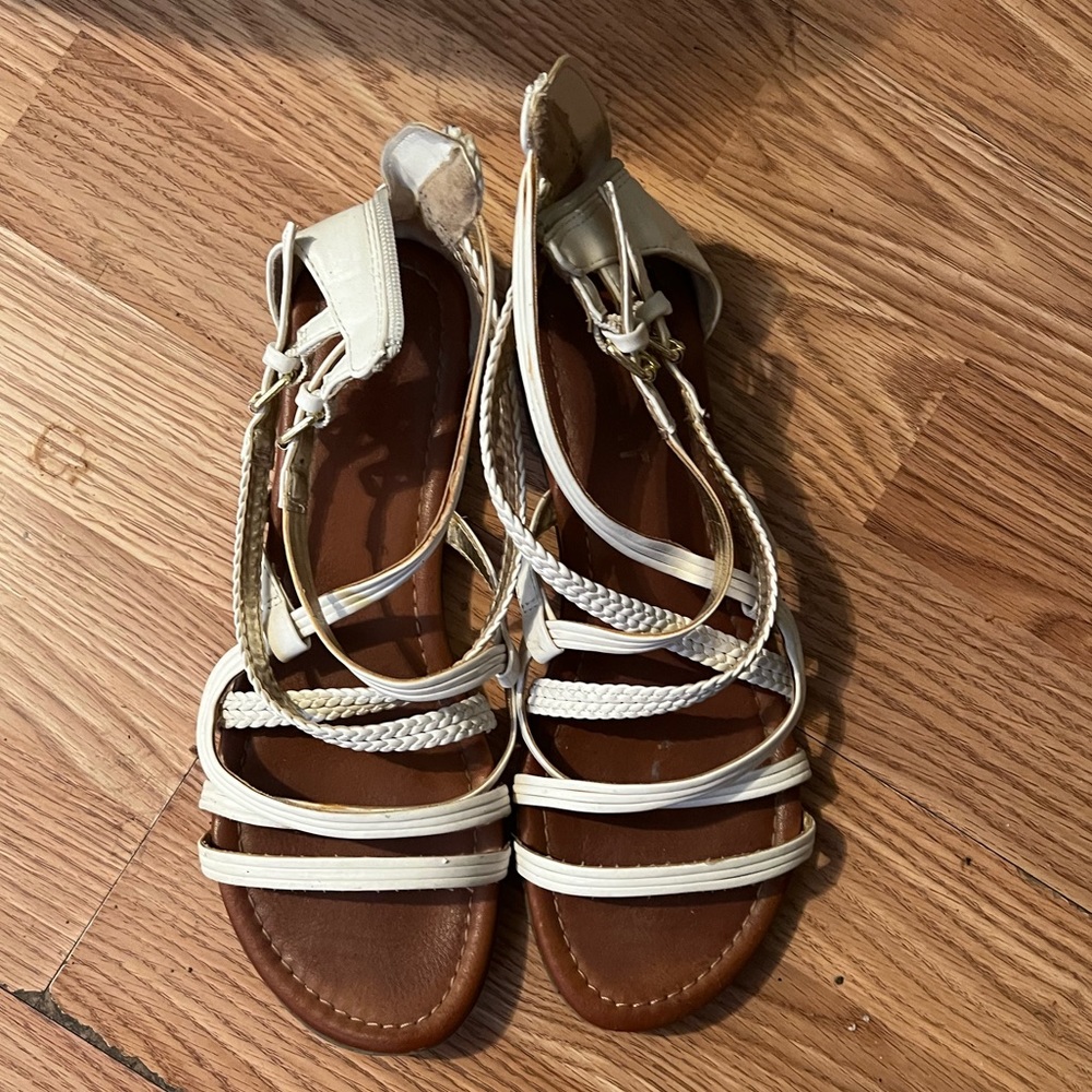 White Gladiator Sandals